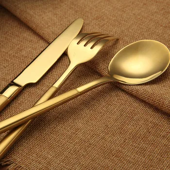 Luxury Tableware Gold Stainless Steel Western Cutlery Steak Knife And Fork Coffee Tea Spoon High-end Restaurant Essential
Luxury Tableware Gold Stainless Steel Western Cutlery Steak Knife And Fork Coffee Tea Spoon High-end Restaurant Essential