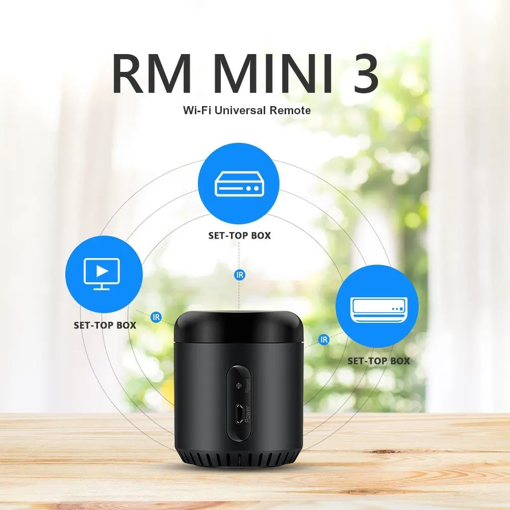 BroadLink RM Mini3 Universal Smart Wi-fi IR Remote Controller Black Bean Home Automation
BroadLink RM Mini3 Universal Smart Wi-fi IR Remote Controller Black Bean Home Automation
