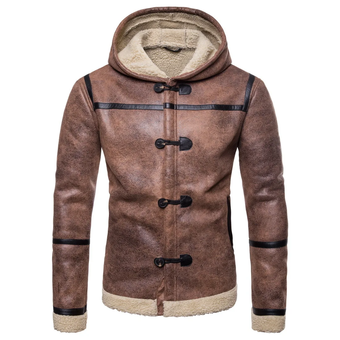 New high-grade leather hooded Jackets Men Slim Fit Casual Outwear Bomber fur Jacket Winderbreaker motorcycle coat Dropshipping
New high-grade leather hooded Jackets Men Slim Fit Casual Outwear Bomber fur Jacket Winderbreaker motorcycle coat Dropshipping