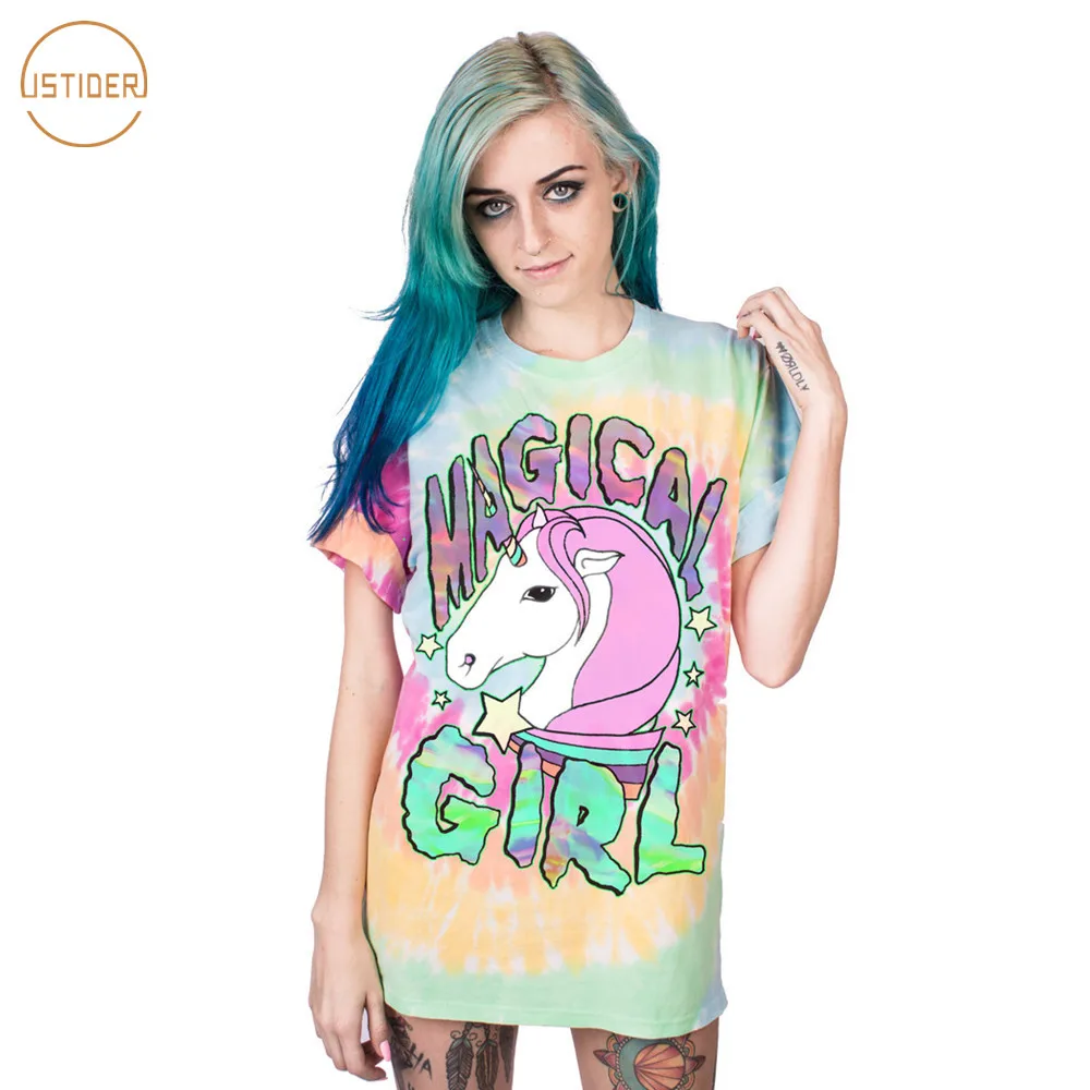 ISTider Harajuku Unicorn Tshirt MAGICAL GIRL Letters Print Rainbow Loose T Shirt Women Summer Tops Girls Hip Hop Shirt Plus Size
ISTider Harajuku Unicorn Tshirt MAGICAL GIRL Letters Print Rainbow Loose T Shirt Women Summer Tops Girls Hip Hop Shirt Plus Size