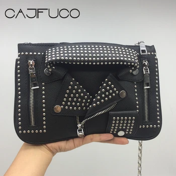 CAJIFUCO Fashion Creative Design Suit Style Small Shoulder Bag Clothing Rivet Chain Bag Gold Metal Studded Crossbody Bag Bolsa
CAJIFUCO Fashion Creative Design Suit Style Small Shoulder Bag Clothing Rivet Chain Bag Gold Metal Studded Crossbody Bag Bolsa