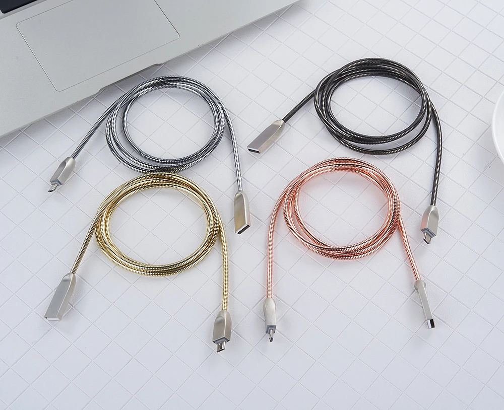 1M Zinc alloy All metal spring line micro USB Cable Sync data Charging Charger Cord cabel for samsung for huawei lg etc
1M Zinc alloy All metal spring line micro USB Cable Sync data Charging Charger Cord cabel for samsung for huawei lg etc