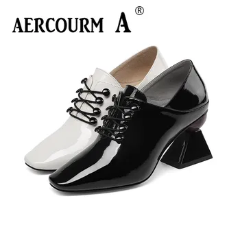 Aercourm A 2019 Women Spring Pumps Patent Leather Shoes Square Heel Pumps New Spring Black Brand Shoes Women High Heels Shoes 
Aercourm A 2019 Women Spring Pumps Patent Leather Shoes Square Heel Pumps New Spring Black Brand Shoes Women High Heels Shoes