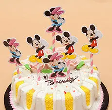 1 set (6pcs) Mickey Minnie Mouse Cupcake Cake Topper Cartoon Cake Flags With Paper Straw Kids Birthday Party Baking Accessories
1 set (6pcs) Mickey Minnie Mouse Cupcake Cake Topper Cartoon Cake Flags With Paper Straw Kids Birthday Party Baking Accessories