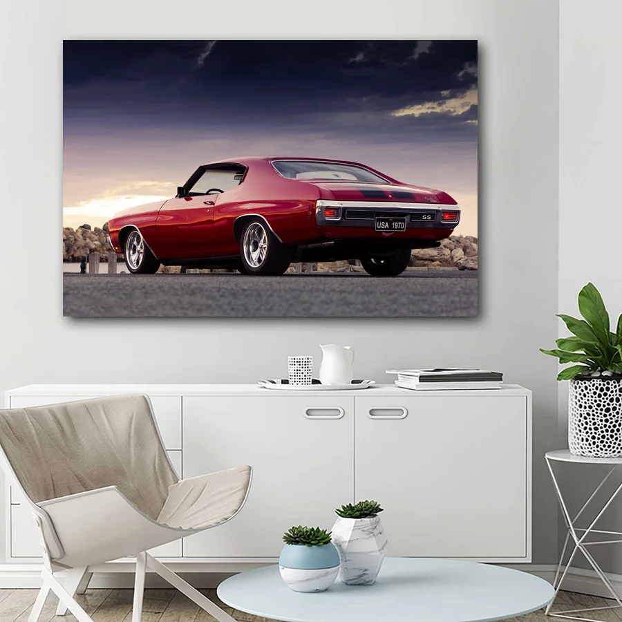 1970 Chevelle SS Muscle Auto Super Car Canvas Poster and Prints Wall Art Painting for Living Room Decor
1970 Chevelle SS Muscle Auto Super Car Canvas Poster and Prints Wall Art Painting for Living Room Decor