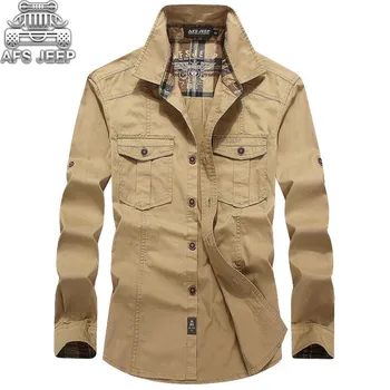 Men Shirts Brand AFS JEEP Plaid Collar Casual Denim Blouse Military Cargo Long Sleeve European and American 100% Cotton Brand
Men Shirts Brand AFS JEEP Plaid Collar Casual Denim Blouse Military Cargo Long Sleeve European and American 100% Cotton Brand