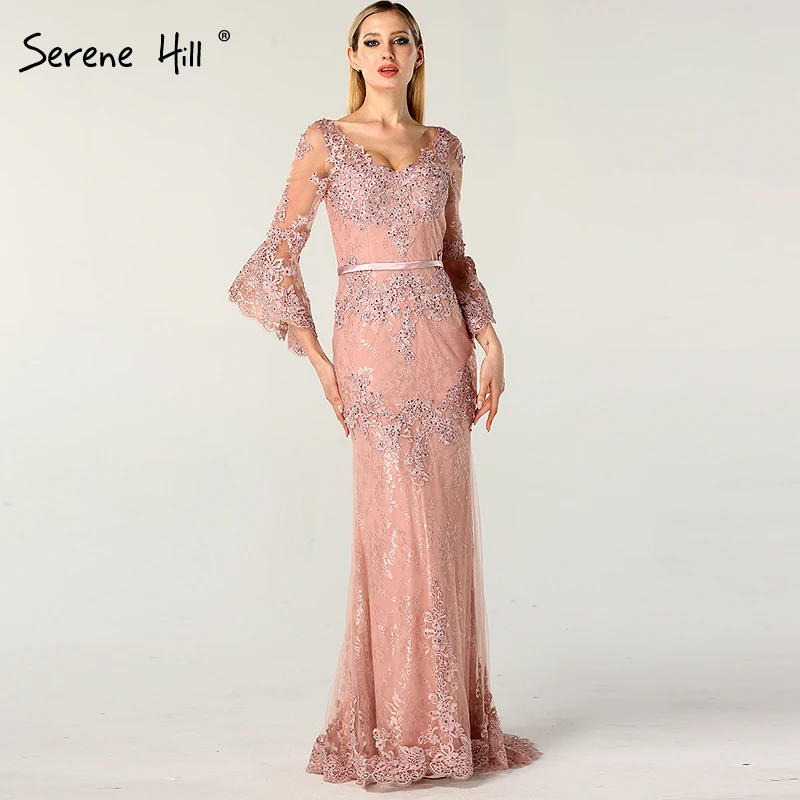 Sexy V-neck Long Sleeve Lace Mermaid Evening Dresses 2019 See Through Formal Dress Party Gowns Arabic Robe De Soiree BLA60710
Sexy V-neck Long Sleeve Lace Mermaid Evening Dresses 2019 See Through Formal Dress Party Gowns Arabic Robe De Soiree BLA60710