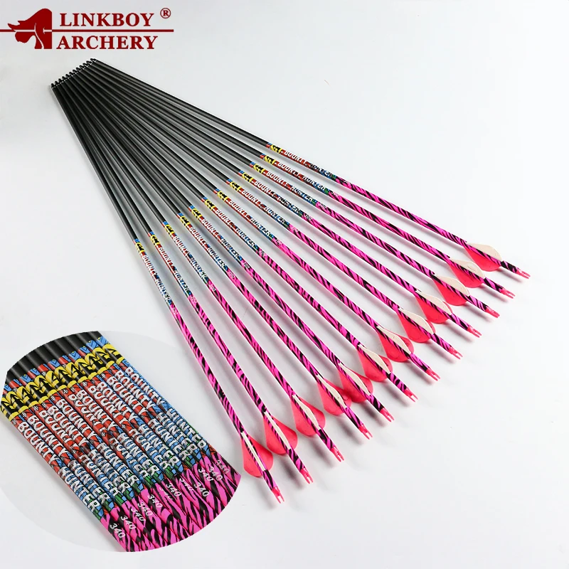 Linkboy Archery Carbon Arrow Spine300 340 arrow plastic Nock Vane Nock Compound recurve Bow Hunting Archery Target 
Linkboy Archery Carbon Arrow Spine300 340 arrow plastic Nock Vane Nock Compound recurve Bow Hunting Archery Target