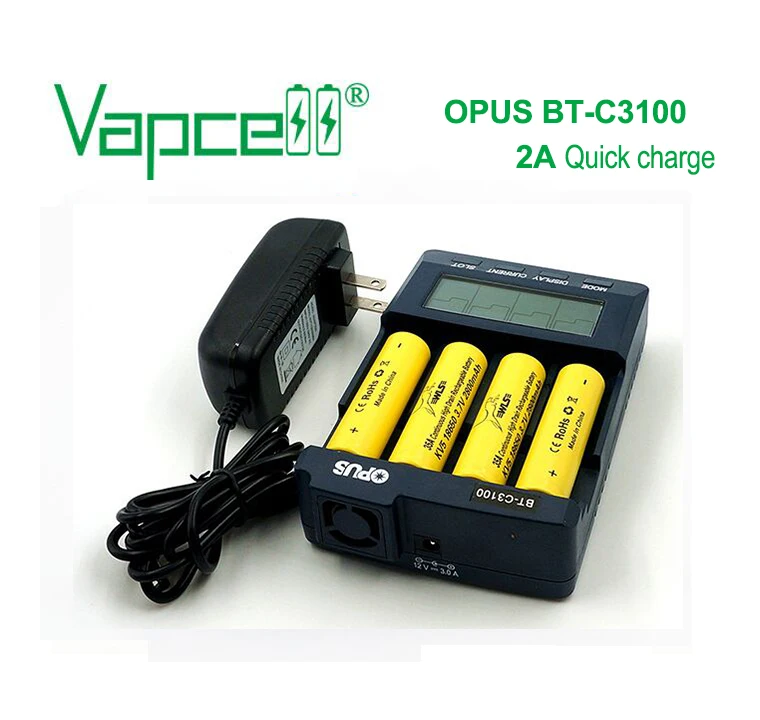Vapcell 100% original OPUS BT-C3100 4 slot Battery Charger with 26650, 25500,26700,18650,16340 type can test capacity
Vapcell 100% original OPUS BT-C3100 4 slot Battery Charger with 26650, 25500,26700,18650,16340 type can test capacity