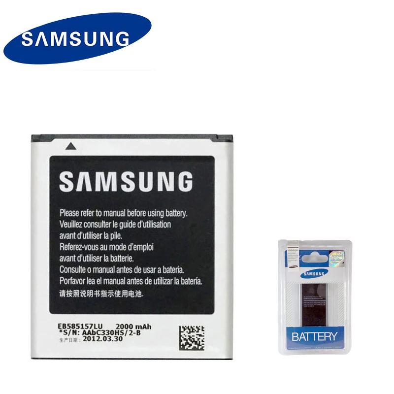 SAMSUNG Original Replacement Battery EB585157LU For Samsung GALAXY Beam i8530 i8558 i8550 i8552 i869 i437 G3589 2000mAh + Tools
SAMSUNG Original Replacement Battery EB585157LU For Samsung GALAXY Beam i8530 i8558 i8550 i8552 i869 i437 G3589 2000mAh + Tools