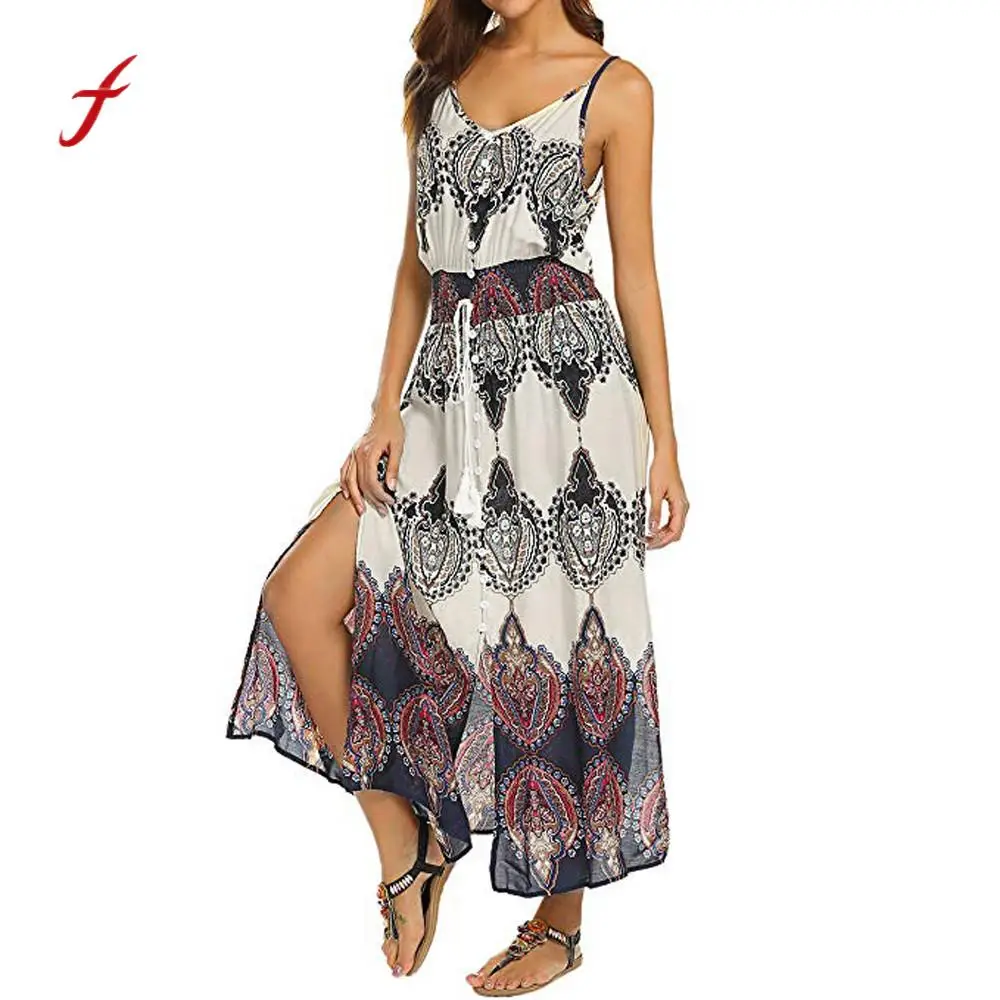 Feitong Dress Women Summer Sleeveless Bow tie Boho Dresses Sexy V Neck Bodycon Hollow Party Beach Dress Female Vestidos /PY
Feitong Dress Women Summer Sleeveless Bow tie Boho Dresses Sexy V Neck Bodycon Hollow Party Beach Dress Female Vestidos /PY