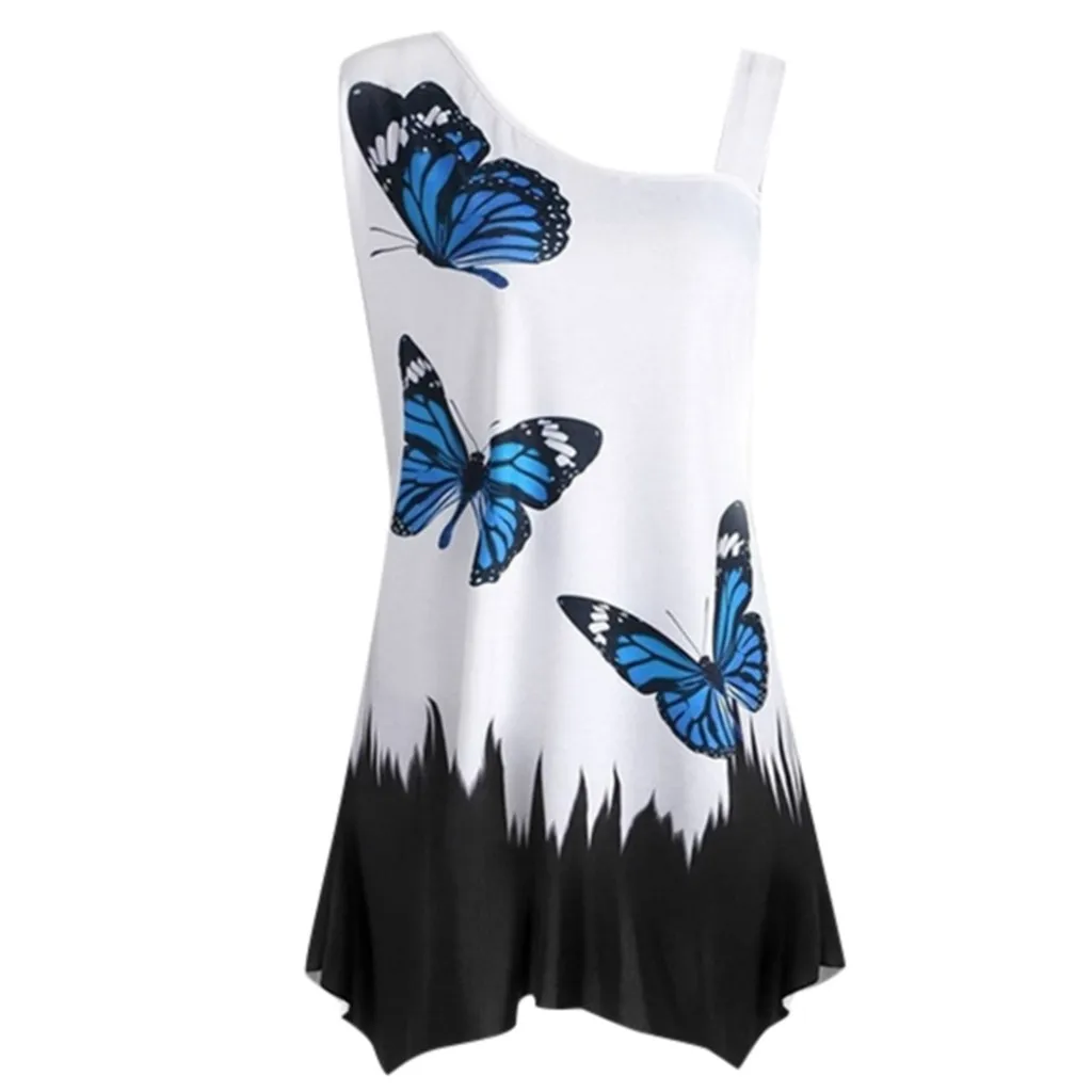 YOUYEDIAN Women Blouses Size Large Summer Sexy Women's Butterfly Printing Tunic Shirt Fashion Sexy Skew Collar Sleeveless Blouse
YOUYEDIAN Women Blouses Size Large Summer Sexy Women's Butterfly Printing Tunic Shirt Fashion Sexy Skew Collar Sleeveless Blouse