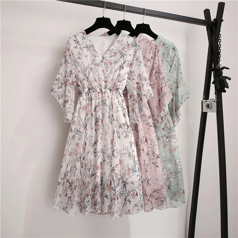 Beach Summer Dress Chiffon Korean Fashion Simple All Match V-neck Floral A Line Dress Pink Chic S-XL White Holiday Robe Femme
Beach Summer Dress Chiffon Korean Fashion Simple All Match V-neck Floral A Line Dress Pink Chic S-XL White Holiday Robe Femme