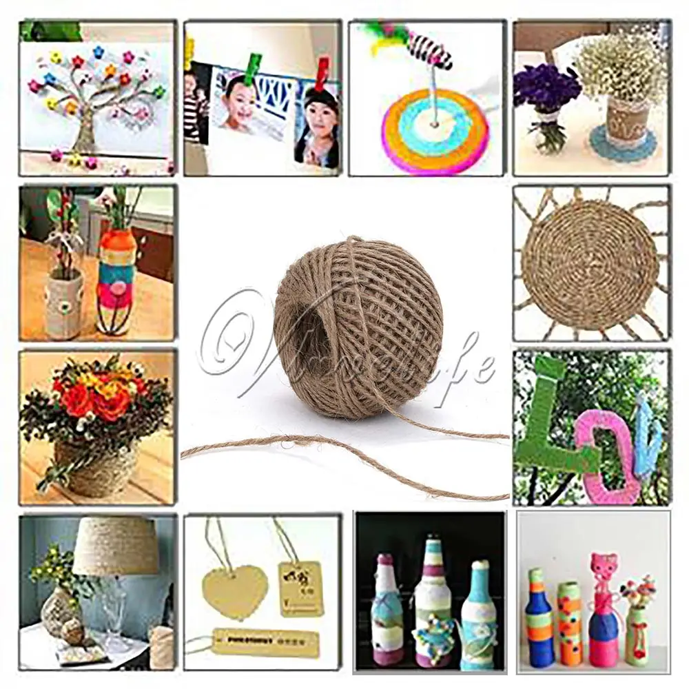 2mm 50M 3Ply Natural Jute Burlap Twine Rustic Wrap Wedding Gift Packaging Supplies DIY Crafts Rope String Cords Thread Decor
2mm 50M 3Ply Natural Jute Burlap Twine Rustic Wrap Wedding Gift Packaging Supplies DIY Crafts Rope String Cords Thread Decor