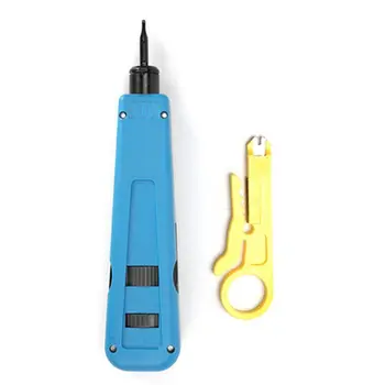 Punch Down Impact Tool with Two Blades - 110 and BK Network Wire Cable Cat6/Cat5e Telephone Impact Terminal Insertion Tools
Punch Down Impact Tool with Two Blades - 110 and BK Network Wire Cable Cat6/Cat5e Telephone Impact Terminal Insertion Tools