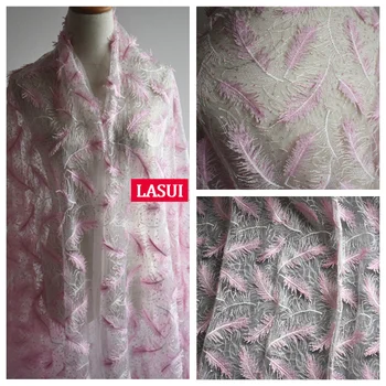 LASUI 3Y/1lot pink/ white Lovely feather Sequins Embroidery mesh laced fabric For DIY Wedding Fashion Skirts Dress F0019
LASUI 3Y/1lot pink/ white Lovely feather Sequins Embroidery mesh laced fabric For DIY Wedding Fashion Skirts Dress F0019