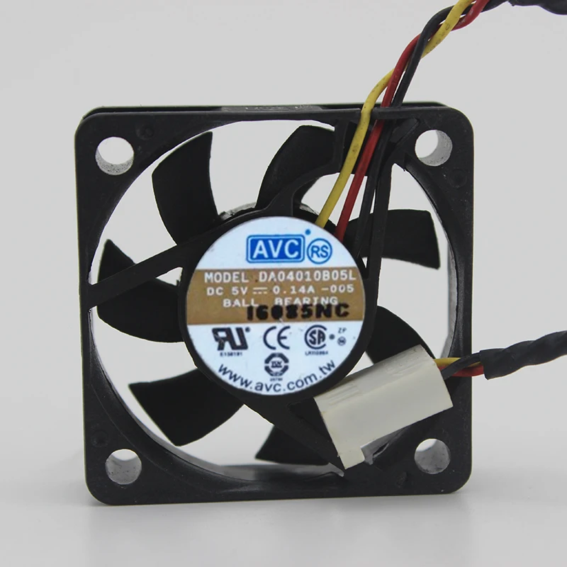 Оригинальный AVC DA04010B05L DC 5V 0.14A 3 Провода 4 см 40 мм 4010 двойной шариковый подшипник