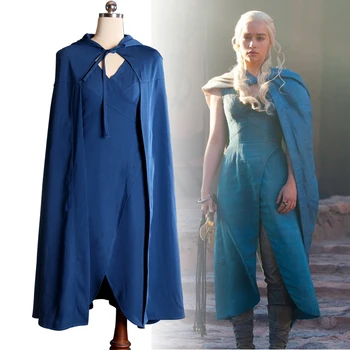 Ainiel Game of Thrones Season 8 Daenerys Targaryen Cosplay Costumes Sexy Blue Dress Cloak Cap Halloween Party for Women Girls
Ainiel Game of Thrones Season 8 Daenerys Targaryen Cosplay Costumes Sexy Blue Dress Cloak Cap Halloween Party for Women Girls
