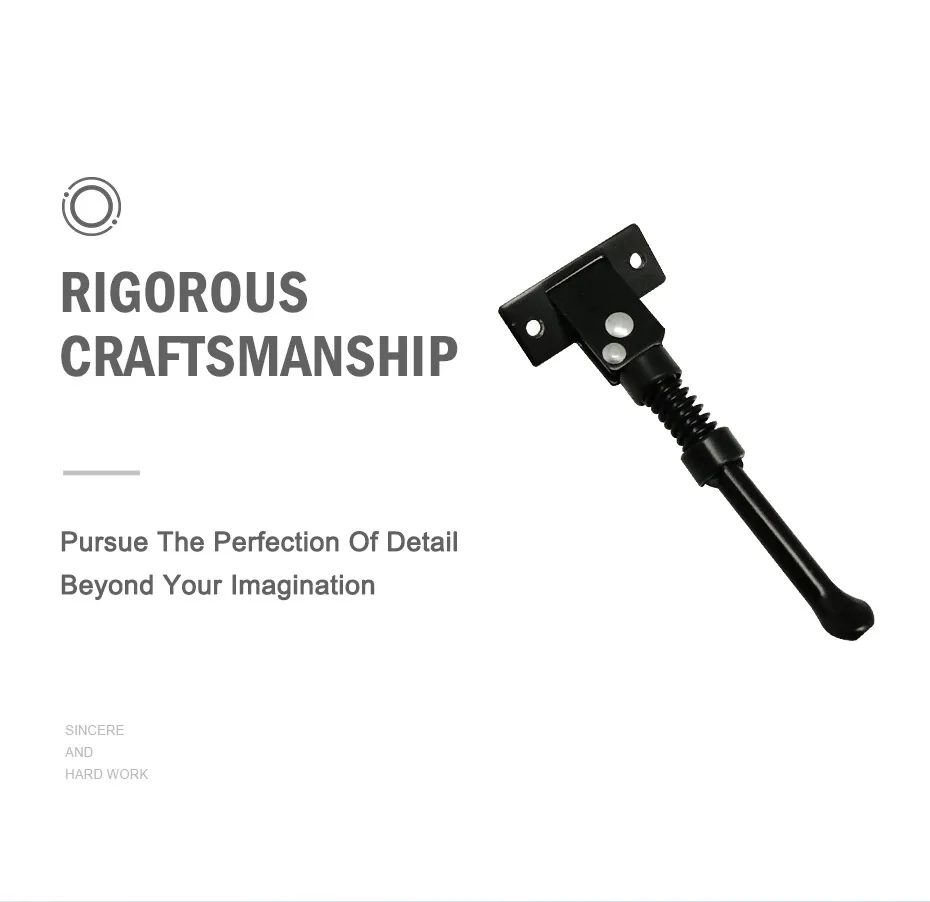 Top JS Aluminum Alloy Black Scooter Side Support E Scooter Kickstand Parking Stand For 10 Inch Electric Scooter Patinete Eletrico 1