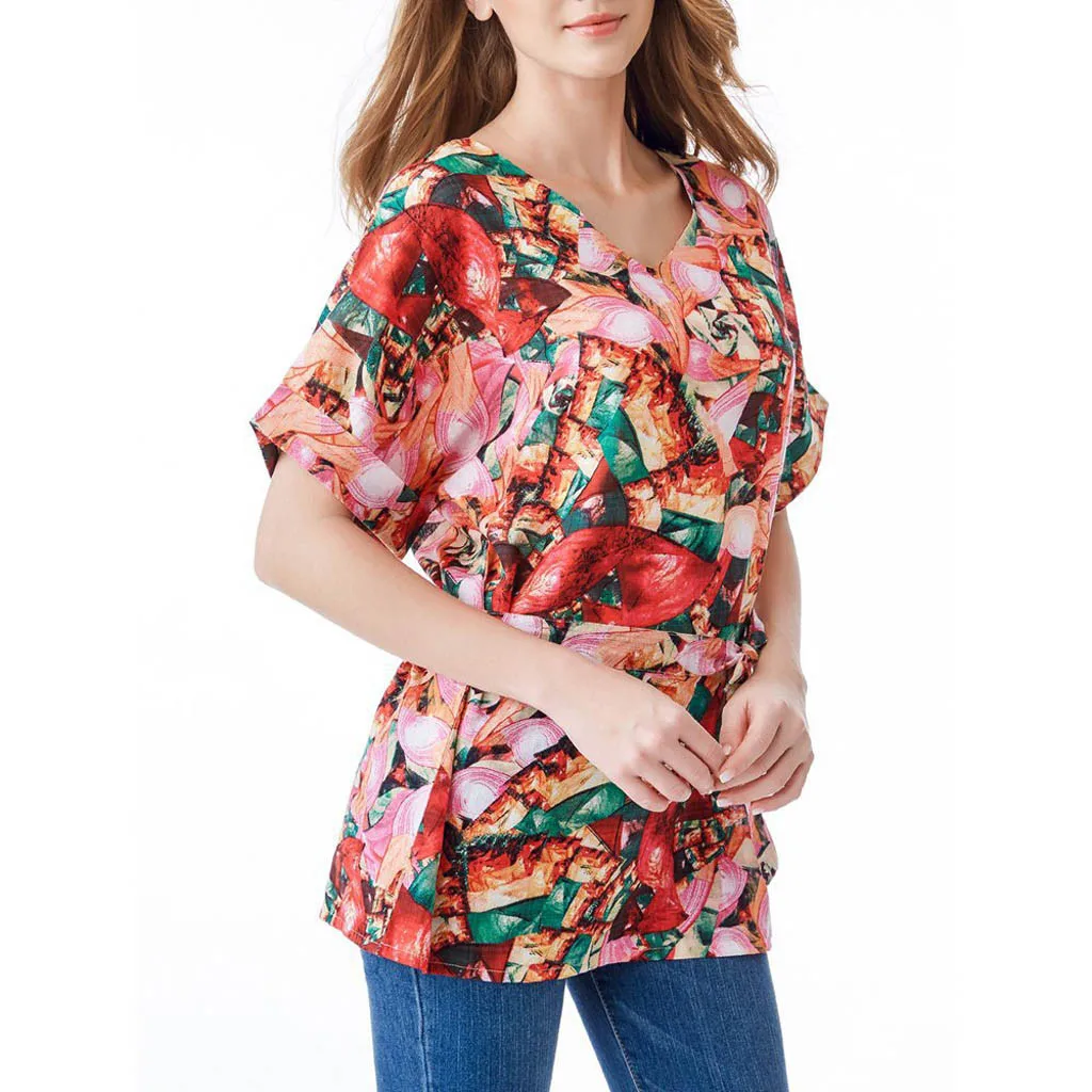 FREE OSTRICH Women Shirts Floral Printed V-Neck Short Sleeve Chiffon Causal Temperament Elegant Summer Blouse Top Women Shirts
FREE OSTRICH Women Shirts Floral Printed V-Neck Short Sleeve Chiffon Causal Temperament Elegant Summer Blouse Top Women Shirts