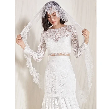 2 m one layer Long Bridal Wedding Veils Luxe Lace Trim edge Tulle for brides voile de Mariage Dentelle velo de novia Blanc
2 m one layer Long Bridal Wedding Veils Luxe Lace Trim edge Tulle for brides voile de Mariage Dentelle velo de novia Blanc