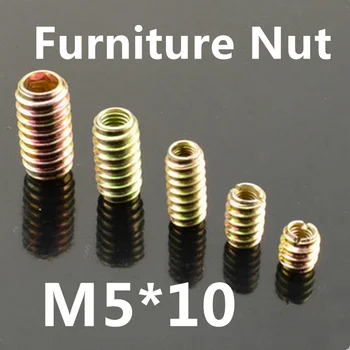100pcs M5*10 Furniture Pass-through Drive Unhead Threaded Nut Color Zinc Plated Carbon Steel Wood Insert Nuts
100pcs M5*10 Furniture Pass-through Drive Unhead Threaded Nut Color Zinc Plated Carbon Steel Wood Insert Nuts