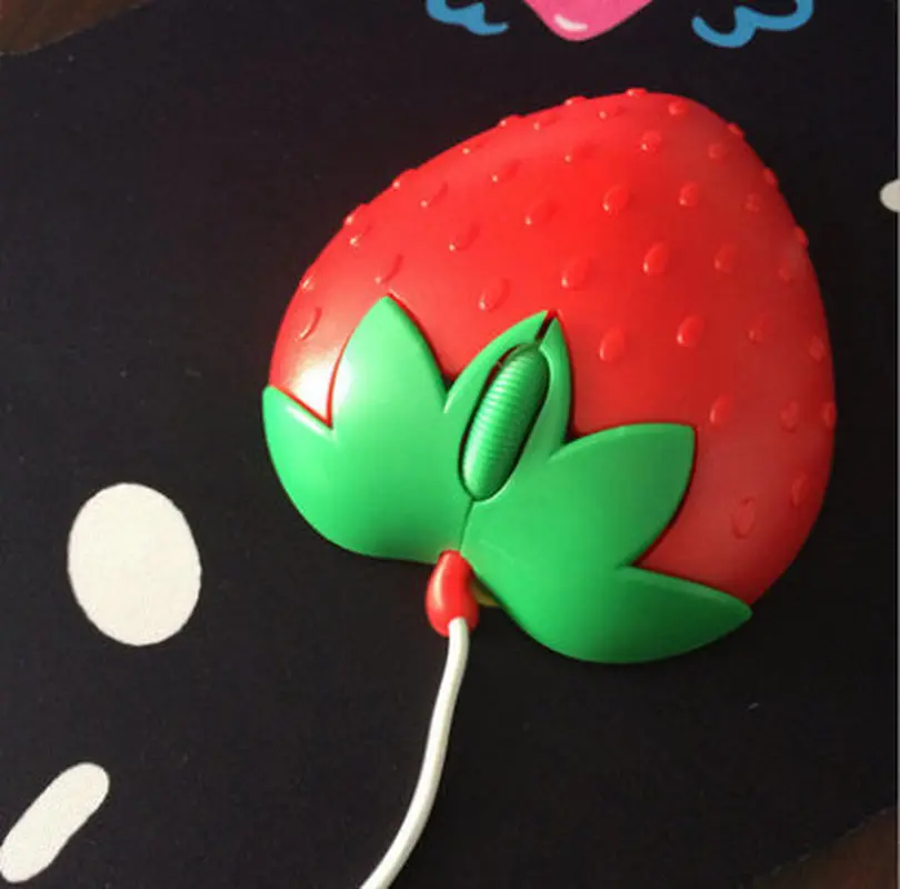 New Fashion Cute Red Strawberry Optical USB LED Wired Game Mouse for PC Laptop Computer
New Fashion Cute Red Strawberry Optical USB LED Wired Game Mouse for PC Laptop Computer