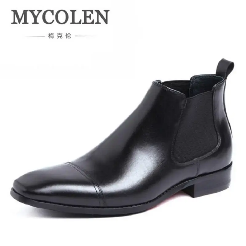 MYCOLEN Black/Brown Winter Mens Ankle Boots Genuine Leather Comfort Dress Shoes Boots Mens Comfort Chelsea Boots Botines Hombre
MYCOLEN Black/Brown Winter Mens Ankle Boots Genuine Leather Comfort Dress Shoes Boots Mens Comfort Chelsea Boots Botines Hombre
