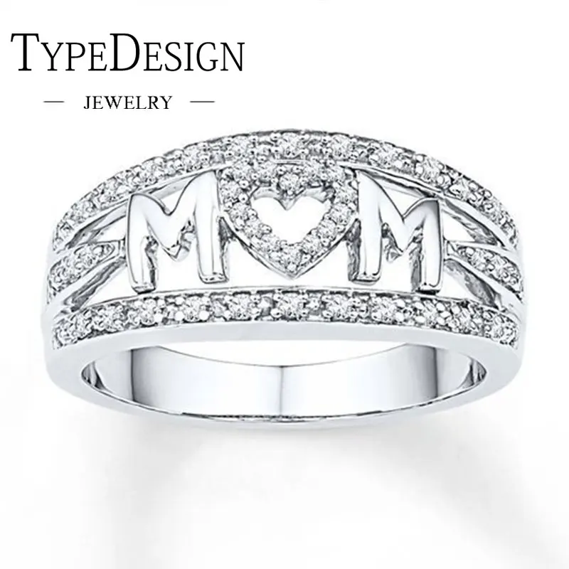 Love Mom Heart Design Women Ring Zircon Finger Circlet 925 Silver Rings Charms Mother Day's Gift MUM Festival Present Size6-10
Love Mom Heart Design Women Ring Zircon Finger Circlet 925 Silver Rings Charms Mother Day's Gift MUM Festival Present Size6-10