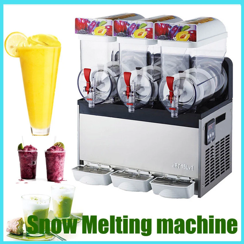Snow Melting machine/Three Tank Slush Machine/Cold Drink Maker/Smoothies Granita Machine/Sand ice machine 1pc 110V/220V XRJ15X3
Snow Melting machine/Three Tank Slush Machine/Cold Drink Maker/Smoothies Granita Machine/Sand ice machine 1pc 110V/220V XRJ15X3