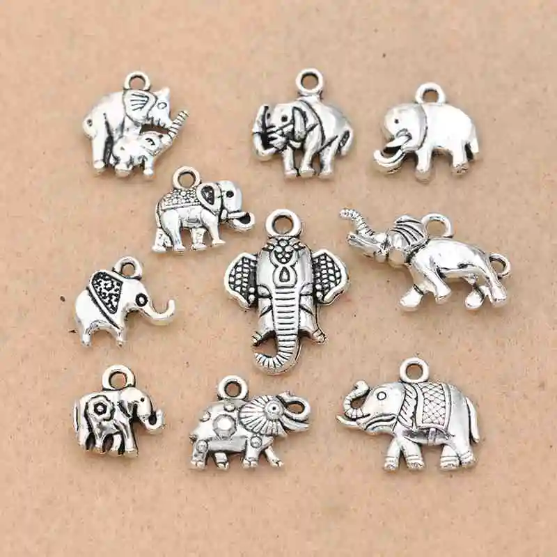 Mix Tibetan Silver Plated Elephant Charms Pendants Jewelry Making Bracelet DIY Accessories DIY Handmade Crafts
Mix Tibetan Silver Plated Elephant Charms Pendants Jewelry Making Bracelet DIY Accessories DIY Handmade Crafts