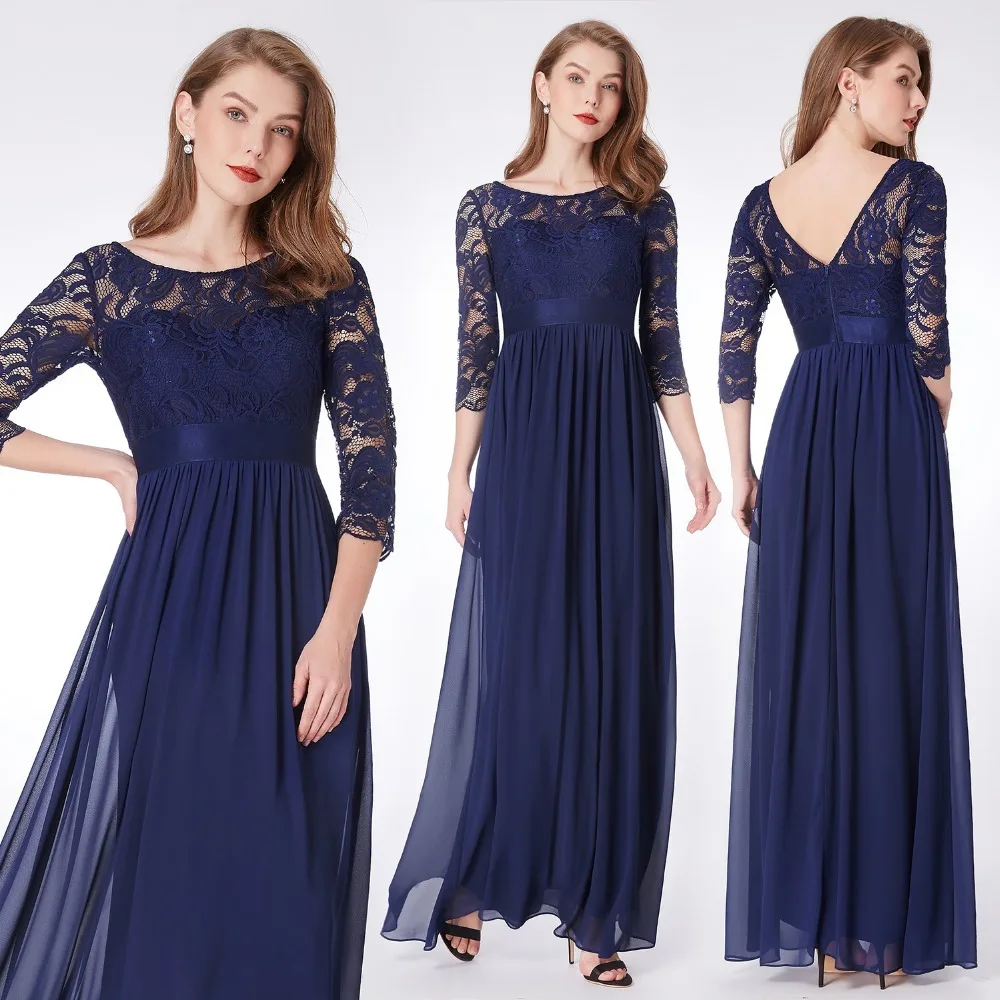 Navy Blue Bridesmaid Dresses Ever Pretty Lace Long Sleeve V Back Long Autumn Winter Burgundy Bridesmaid Dresses for Wedding
Navy Blue Bridesmaid Dresses Ever Pretty Lace Long Sleeve V Back Long Autumn Winter Burgundy Bridesmaid Dresses for Wedding