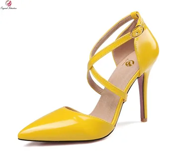 Original Intention Women Sandals Fashion Pointed Toe Thin Heels Sandals Black White Nude Pink Yellow Shoes Woman Plus Size 4-15
Original Intention Women Sandals Fashion Pointed Toe Thin Heels Sandals Black White Nude Pink Yellow Shoes Woman Plus Size 4-15