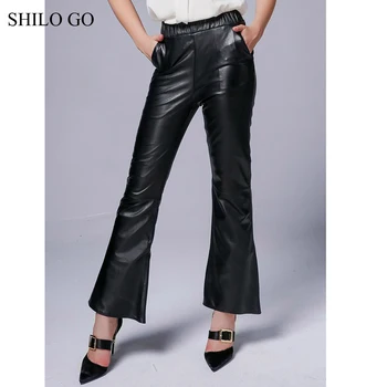 SHILO GO Leather Pants Autumn Fashion sheepskin genuine leather Pants elastic high waist concise side pocket leather flare pants
SHILO GO Leather Pants Autumn Fashion sheepskin genuine leather Pants elastic high waist concise side pocket leather flare pants