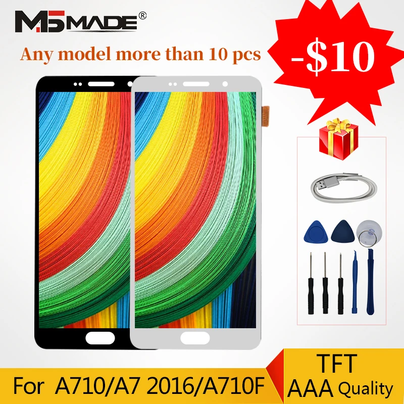 A710F Adjustable LCD For Samsung Galaxy A7 2016 LCD Display Touch Screen Digitizer Display A710 A710F A710M Replacement Parts
A710F Adjustable LCD For Samsung Galaxy A7 2016 LCD Display Touch Screen Digitizer Display A710 A710F A710M Replacement Parts