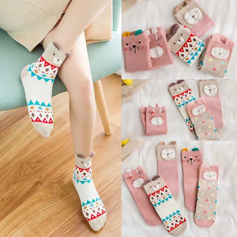 5 Pairs Cartoon Cute Middle tube Socks Girl Cotton Pink Cute Cat Patterned Sock Women Art Breathable Harajuku Kawaii Socks
5 Pairs Cartoon Cute Middle tube Socks Girl Cotton Pink Cute Cat Patterned Sock Women Art Breathable Harajuku Kawaii Socks