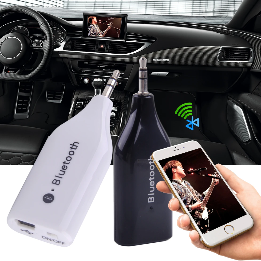 beler Car Auto Wireless Bluetooth Music Receiver 3.5mm AUX Handfree Streaming Audio Stereo Adapter Speaker with USB Power Line
beler Car Auto Wireless Bluetooth Music Receiver 3.5mm AUX Handfree Streaming Audio Stereo Adapter Speaker with USB Power Line
