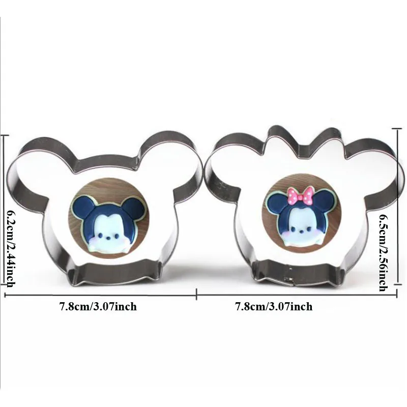 2pcs Mickey minnie cartoon Metal Cookie Cutter Sugarcraft Fondant Cake Decor Cupcake Biscuit Pastry die cut mold bread mould
2pcs Mickey minnie cartoon Metal Cookie Cutter Sugarcraft Fondant Cake Decor Cupcake Biscuit Pastry die cut mold bread mould