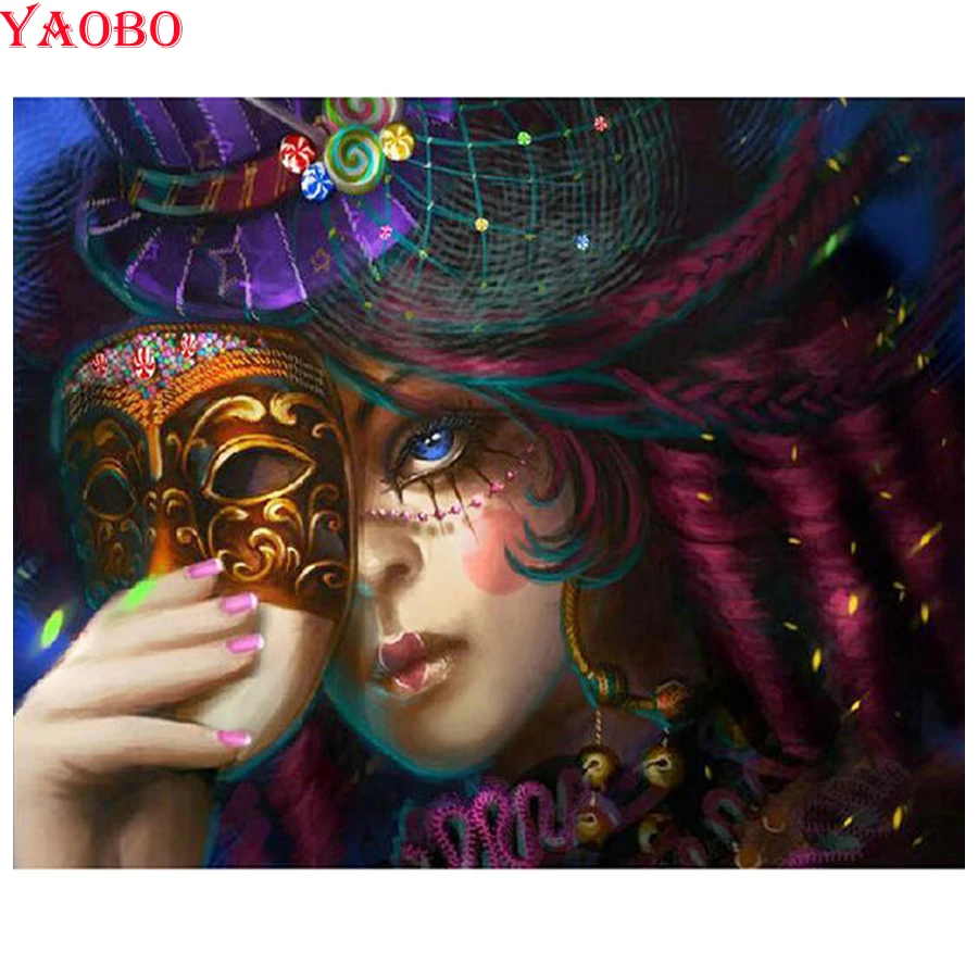 5d DIY Diamond Painting Woman mask Full Drill Square Round Diamond Embroidery Cross Stitch Kits 3D Diamond Mosaic Needlework
5d DIY Diamond Painting Woman mask Full Drill Square Round Diamond Embroidery Cross Stitch Kits 3D Diamond Mosaic Needlework