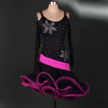 New style Latin dance costume sexy senior spandex stones long sleeves latin dance dress for women latin dance dresses S-4XL
New style Latin dance costume sexy senior spandex stones long sleeves latin dance dress for women latin dance dresses S-4XL