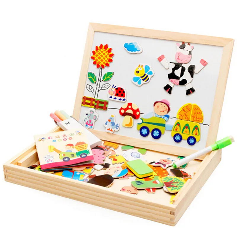 Multifunctional Wooden Toys Educational Magnetic Puzzle Farm Jungle Animal Children Kids Jigsaw Baby Drawing Easel Board
Multifunctional Wooden Toys Educational Magnetic Puzzle Farm Jungle Animal Children Kids Jigsaw Baby Drawing Easel Board