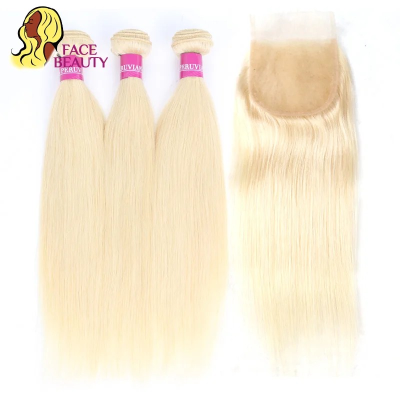 Facebeauty 613 Blonde Straight Colored 8 - 28 inch Peruvian Remy Human Hair 3 Bundles with Lace Closure 4*4 Swiss Free Shipping
Facebeauty 613 Blonde Straight Colored 8 - 28 inch Peruvian Remy Human Hair 3 Bundles with Lace Closure 4*4 Swiss Free Shipping