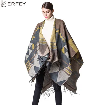 LERFEY Autumn Geometric Print Women Poncho Cape Long Thick Winter Shawls Blanket Cashmere Scarf Shawl with Tassel New Pashminas
LERFEY Autumn Geometric Print Women Poncho Cape Long Thick Winter Shawls Blanket Cashmere Scarf Shawl with Tassel New Pashminas