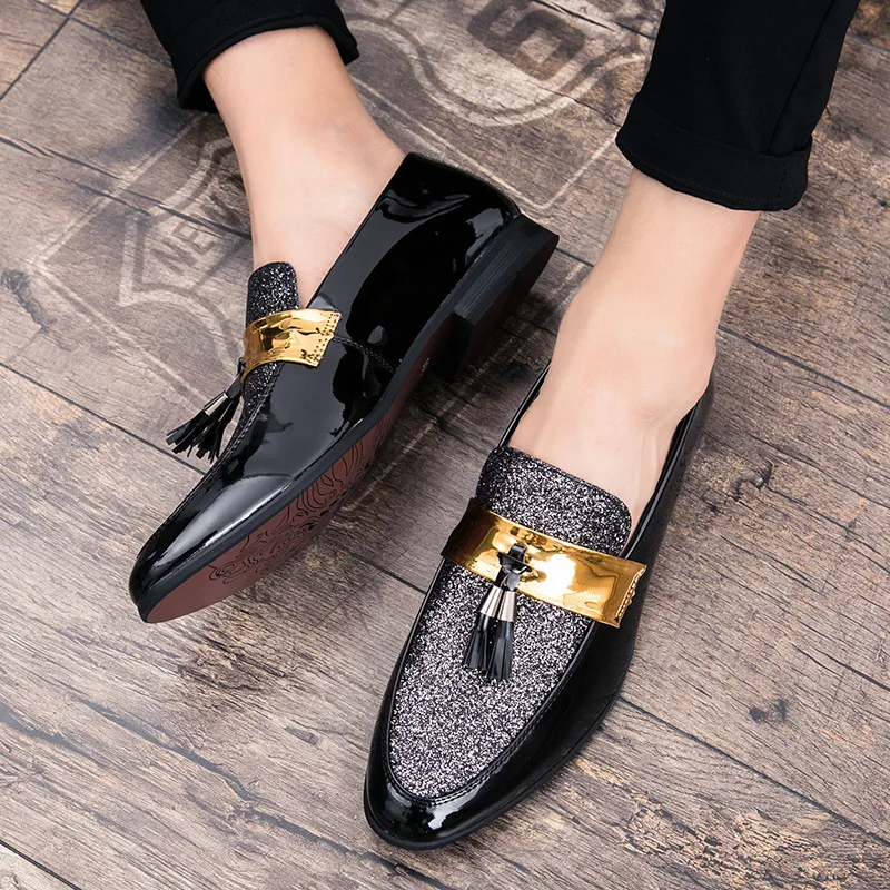 QPFJQD Men'S Artificial Leather Business Dress Suit Shoes Tie Tassel Point Toe Formal Wedding Shoes Black Silver Drop Shipping
QPFJQD Men'S Artificial Leather Business Dress Suit Shoes Tie Tassel Point Toe Formal Wedding Shoes Black Silver Drop Shipping