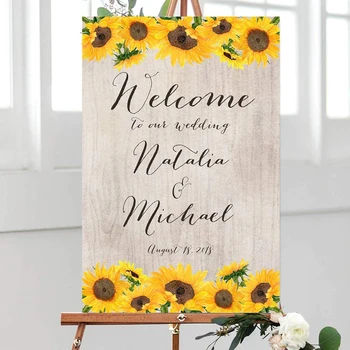 Sunflowers Printed Wedding Welcome Sign Rustic Wedding Sign Welcome To Our Wedding Sign With Floral Personalized Name & Date
Sunflowers Printed Wedding Welcome Sign Rustic Wedding Sign Welcome To Our Wedding Sign With Floral Personalized Name & Date