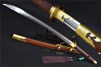 High Quallty Sharp Broadsword WuShu Sword Clay Tempered T10 Folded Steel Blade Brass Fitting Battle Ready Sword
High Quallty Sharp Broadsword WuShu Sword Clay Tempered T10 Folded Steel Blade Brass Fitting Battle Ready Sword