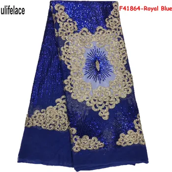 Royal Blue Upscale Style Sequins Lace Fabric Sequined trim Embroidered French Net Lace Wedding Dress Mesh Material F4-1864
Royal Blue Upscale Style Sequins Lace Fabric Sequined trim Embroidered French Net Lace Wedding Dress Mesh Material F4-1864