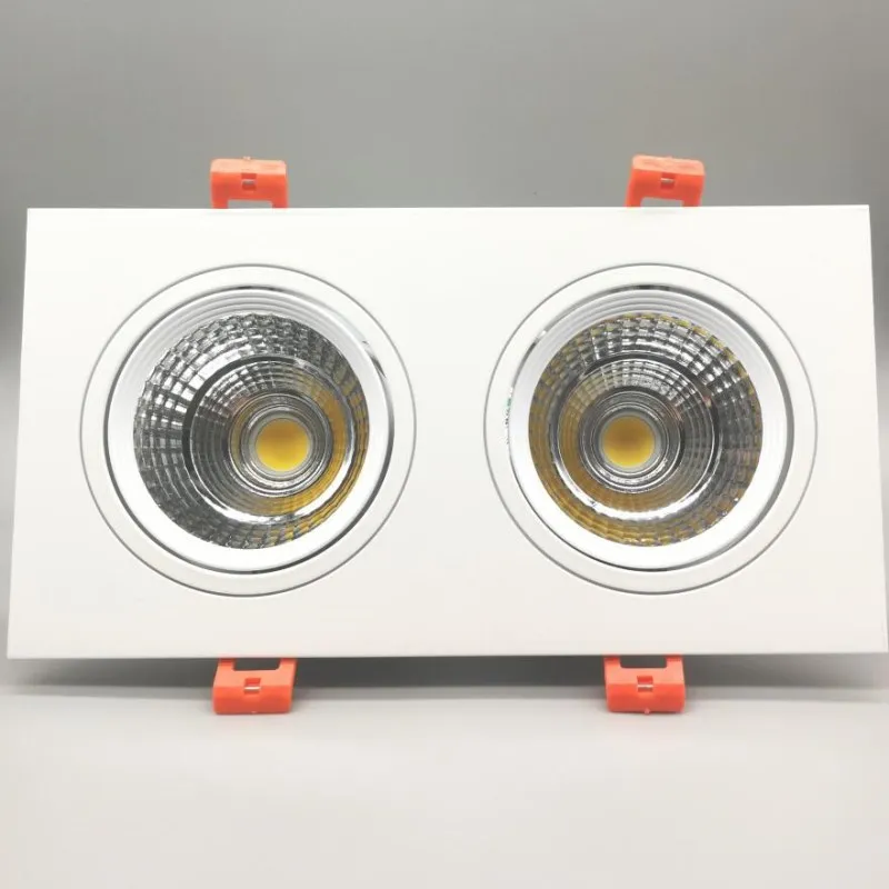 Wholesale Square Bright Recessed Double LED Dimmable Square Downlight COB 2*10W LED Spot light decoration Ceiling Lamp
Wholesale Square Bright Recessed Double LED Dimmable Square Downlight COB 2*10W LED Spot light decoration Ceiling Lamp