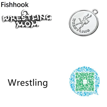 Fishhook Sports rhodium plated Wrestling disc charm antique silver Color wrestling mom charms 20 pieces
Fishhook Sports rhodium plated Wrestling disc charm antique silver Color wrestling mom charms 20 pieces