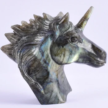 Big size Natural labradorite Handcrafted Unicorn Skull Figurine Healing Energy Carved Crystal statue Gemstone Home decoration
Big size Natural labradorite Handcrafted Unicorn Skull Figurine Healing Energy Carved Crystal statue Gemstone Home decoration